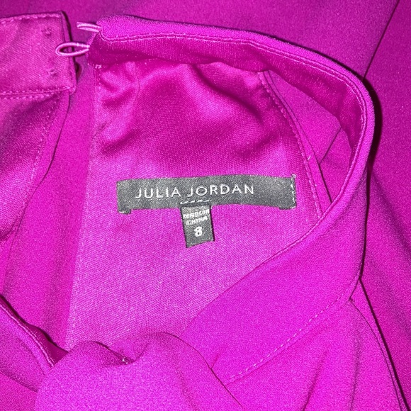 NWOT Julia Jordan Twist Neck Midi Dress size 8 magenta - Picture 4 of 4